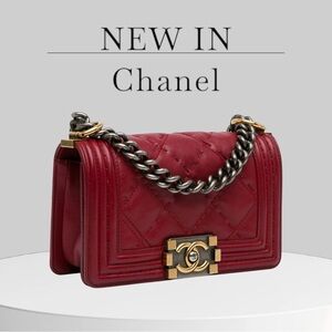 Chanel Chanel Small Grained Calfskin Boy Double Stitch Flap